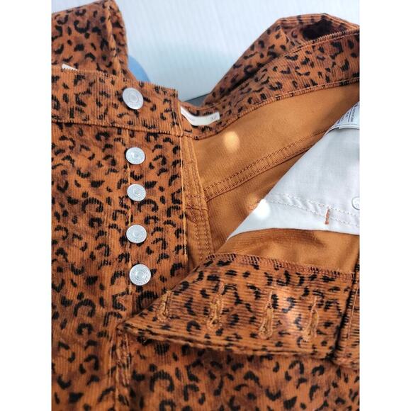 NWT Levi's Wedgie Straight Corduroy Pant Womens Sz 32 Scratchy Leopard Ginger - Picture 11 of 15